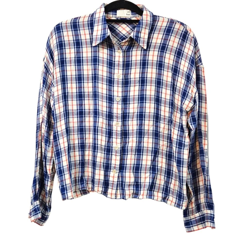 Aritzia Wilfred Free Plaid Button Down Shirt Size S
